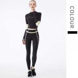 Onebas Yoga Sports Set With Black Sports Comefort Black Leggings Outfit