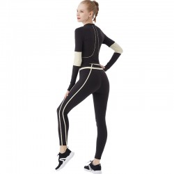 Onebas Yoga Sports Set With Black Sports Comefort Black Leggings Outfit