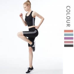 Onebas Yoga Sports Set With Black Sports Comefort Leggings Outfit 4 Colors