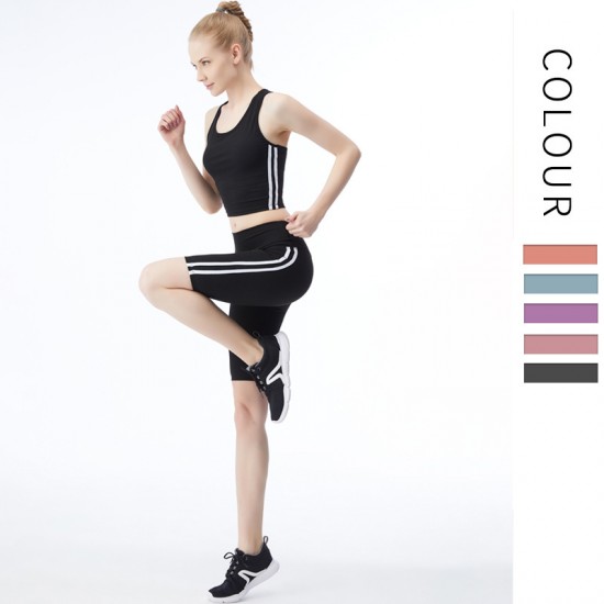 Onebas Yoga Sports Set With Black Sports Comefort Leggings Outfit 4 Colors