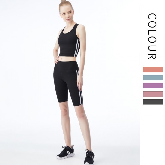 Onebas Yoga Sports Set With Black Sports Comefort Leggings Outfit 4 Colors