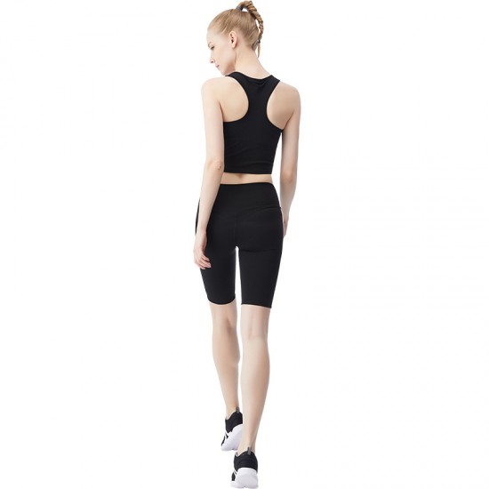 Onebas Yoga Sports Set With Black Sports Comefort Leggings Outfit 4 Colors