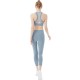 Onebas Yoga Sports Set With Ltblue Sports Leggings Outfit 4 Colors
