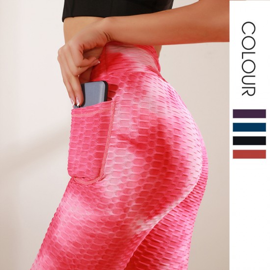 Onebas Yoga Bubble Pants With High-Waisted Athletic Trousers For Running Workout 11 Colors