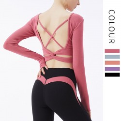 Onebas Comfort Yoga Backless Activewear With Womens Leggings Sports Top 4 Colors