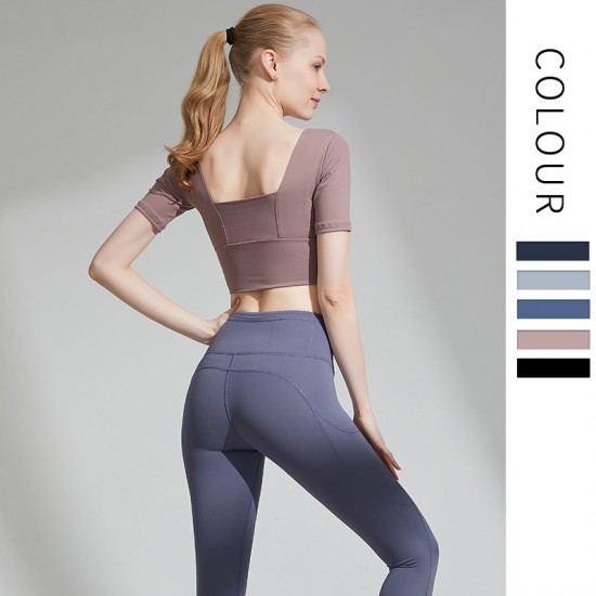 Onebas Fitness Wear T-Shirt With Comfort Yoga Body Shaper Activewear 3 Colors