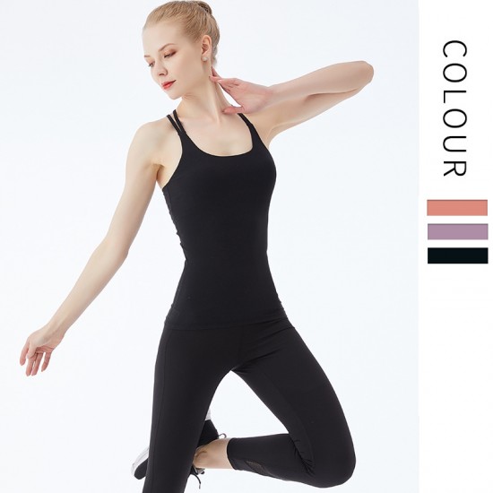Onebas Yoga Fitness Wear With Comfort Full Sports Tank Top 3 Colors