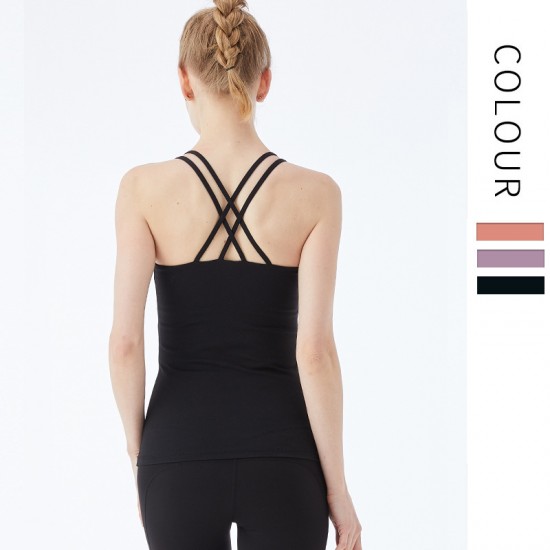 Onebas Yoga Fitness Wear With Comfort Full Sports Tank Top 3 Colors