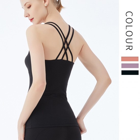 Onebas Yoga Fitness Wear With Comfort Full Sports Tank Top 3 Colors