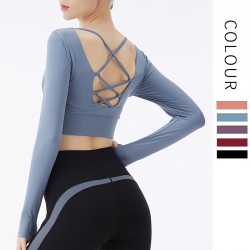 Onebas Yoga Fitness Wear With Pink Comfort Backless Sports Top 3 Colors