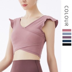 Onebas Yoga Fitness Wear With Pink Sports Top 5 Colors