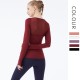 Onebas Yoga Fitness Wear With Purple Black Long Sleeve Leggings 4 Colors