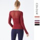 Onebas Yoga Fitness Wear With Purple Black Long Sleeve Leggings 4 Colors