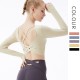 Onebas Yoga Fitness Wear With Purple Red Long Sleeve Leggings 5 Colors