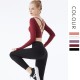 Onebas Yoga Sports Activewear With Backless Leggings Long Sleeve 5 Colors