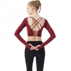 Onebas Yoga Sports Activewear With Backless Leggings Long Sleeve 5 Colors