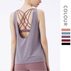 Onebas Yoga Sports Activewear With Blue Tank Top 3 Colors