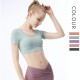 Onebas Yoga Sports Fitness Wear With Body Shaper Comfort Short Sleeve 4 Colors