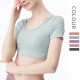 Onebas Yoga Sports Fitness Wear With Body Shaper Comfort Short Sleeve 4 Colors