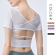 Onebas Yoga Sports Fitness Wear With Body Shaper Short Sleeve 4 Colors