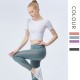 Onebas Yoga Sports Fitness Wear With Body Shaper Short Sleeve 4 Colors