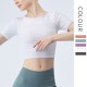 Onebas Yoga Sports Fitness Wear With Body Shaper Short Sleeve 4 Colors