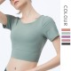 Onebas Yoga Sports Fitness Wear With Body Shaper Short Sleeve 5 Colors