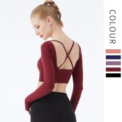 Onebas Yoga T-Shirt Activewear With Body Shaper Comfort Sports Leggings Long Sleeve 3 Colors