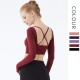 Onebas Yoga T-Shirt Activewear With Body Shaper Comfort Sports Leggings Long Sleeve 3 Colors
