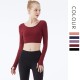 Onebas Yoga T-Shirt Activewear With Body Shaper Comfort Sports Leggings Long Sleeve 3 Colors