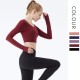 Onebas Yoga T-Shirt Activewear With Body Shaper Comfort Sports Leggings Long Sleeve 3 Colors