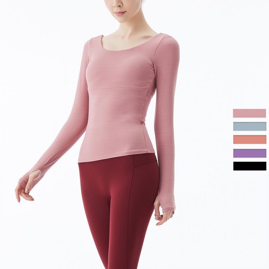 Onebas Yoga T-Shirt Fitness Wear With Comfort Backless Sports Top 3 Colors