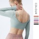 Onebas Yoga Tank Top With Light Green Leggings Long Sleeve