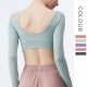Onebas Yoga Tank Top With Light Green Leggings Long Sleeve