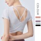 Onebas Yoga Tank Top With White Fitness Suit Short Sleeve Body Shaper Leggings