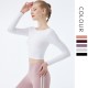 Onebas Yoga Tank Top With White Leggings Long Sleeve