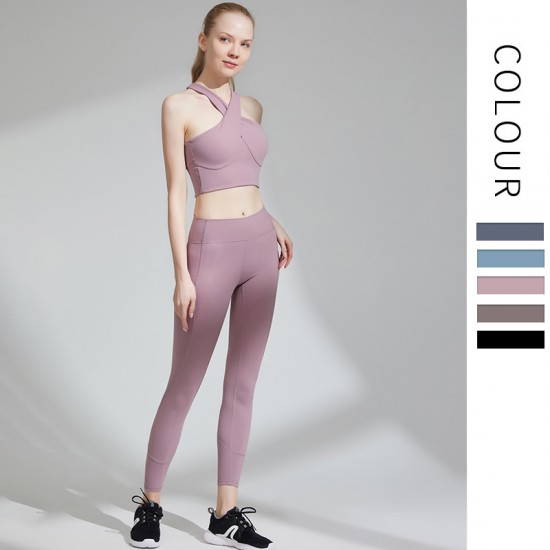Onebas Yoga Tanks Top With Gray Fitness Wear Body Shaper Leggings 3 Colors
