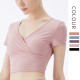 Onebas Yoga Tanks Top With Pink Short Sleeve Leggings 3 Colors