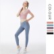Onebas Yoga Tanks Top With Pink Short Sleeve Leggings 3 Colors