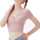 Onebas Yoga Tanks Top With Pink Short Sleeve Leggings 3 Colors
